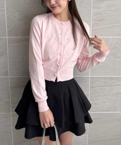 Вязаный кардиган с жемчужным узором