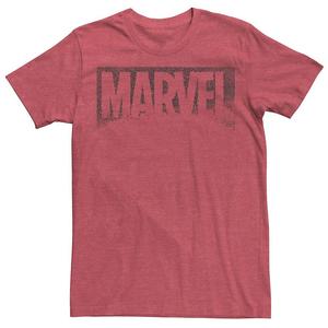 Мужская футболка с графическим логотипом Marvel в горошек, цвет Red Heather