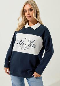 Толстовка Yours Clothing 5TH AVENUE RUGBY , Navy/Dark Blue