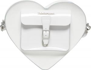 Dr. Martens прозрачный рюкзак в форме сердца, White Kiev+Patent Lamper+Smooth