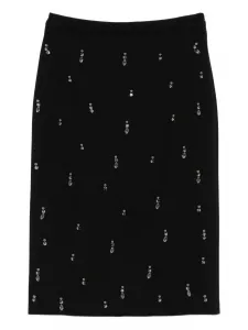 Юбка со стразами Semicouture, черный