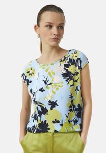 Футболка с принтом comma, светло-голубой