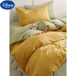 Disney Комплект постельного белья с простыней на резинке, 180x200 см, 1,8 кг, 100% хлопок, цвет синий + зеленый