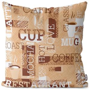 VOID Кофейная надпись Эспрессо Чехол на подушку Полиэстер Водонепроницаемая подушка для улицы и дома Размер: 80 x 80 см