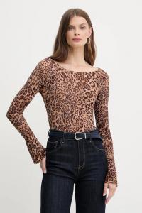 Шерстяной свитер Twinset, коричневый