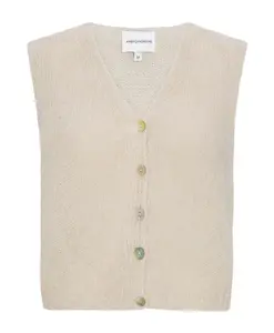 Бежевый жилет из шерсти альпаки Americandreams, бежевый