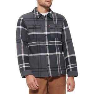 Мужская куртка-рубашка на стеганой подкладке Levi's, цвет Gray Indigo Plaid
