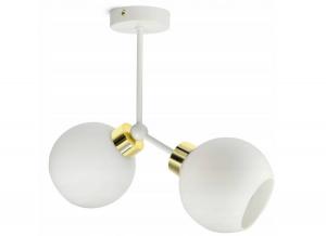 Шарообразный потолочный светильник Kiki Design, золото - белый - стекло - металл - 40 х 36 х 40 см