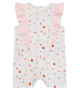 Детский комбинезон из хлопка с принтом Marc Jacobs Kids, Pink White