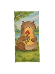 Mr. & Mrs. Panda Спортивное полотенце с изображением букета выдр, без застежки    белого цвета