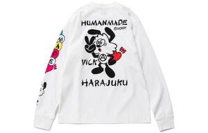 X Verdy Vick Длинный Рукав Футболка HUMAN MADE, Белый