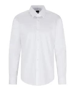 Деловая рубашка прямого кроя, белая. Hugo, белый