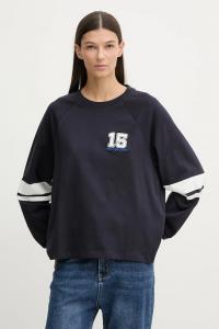 Хлопковый лонгслив Marc O'Polo, темно-синий