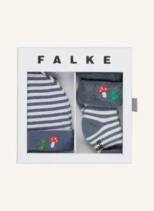 Комплект: носки и шапка в подарочной упаковке  Falke, белый