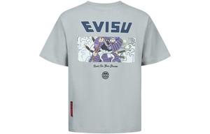 Футболка унисекс светло-серая Evisu, серый