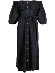 Платье Reese с открытыми плечами STAUD, черный