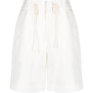 Шорты из хлопка с завязками на талии JIL SANDER, белый