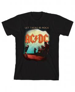 Детская футболка с графическим принтом "Let There Be Rock" в классическом винтажном стиле AC/DC, размер XL AC/DC, Black