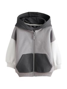 Толстовка с капюшоном на молнии Next, серый/антрацит