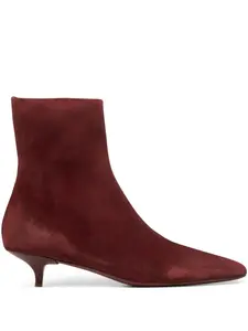 Ботильоны на каблуке-рюмке с заостренным носком Marsèll, красный