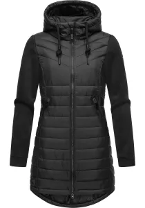 Длинная куртка Ragwear "Sandrra Long", с капюшоном, стеганая куртка из современного микса материалов, с капюшоном, черный