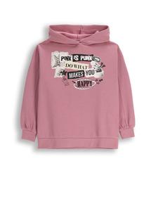 Свитшот на подкладке приглушенно-розового цвета Coccodrillo