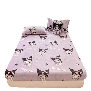 Подогнанная простыня Sanrio, Velvet A-Size - Sweet Kuromi