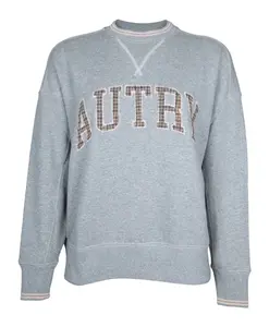 Хлопковая толстовка с тисненым логотипом, серая. Autry, серый