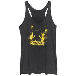 Майка для юниоров Pokemon Pikachu Graffiti Running Tri-Blend Racerback Tank Licensed Character