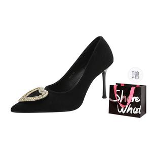 BIGTREE Туфли на тонком каблуке высотой 9 см, женские, черные