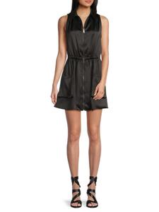 Мини-платье без рукавов с застежкой-молнией спереди Ramy Brook, черный