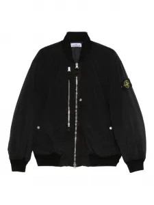 Бомбер с нашивкой-компасом Stone Island, черный