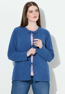 Кардиган Ulla Popken SCHLEIFENVERSCHLUSS RUNDHALS, Jean Blue/Blue Denim