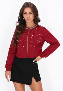Толстовка faina Zip-up sweatshirt, Burgundy/Red