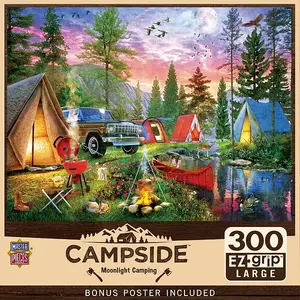 Шедевры кемпинга - лунный кемпинг, пазл EZ Grip из 300 деталей Masterpieces Puzzles, multicolor