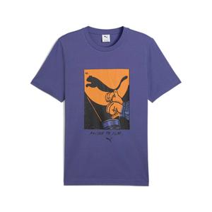 PUMA Футболка мужская синяя фиолетовая