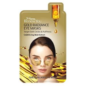 Маски для глаз Renew You Gold Radiance, обогащенные Coq10 и экстрактом соевых бобов, для борьбы с темными кругами и отечностью, 7Th Heaven