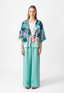Кардиган MAXIMALIST TROPICS PATTERN Ivko, светло-голубой