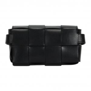 Bottega Veneta Мужская поясная сумка из коровьей кожи черная