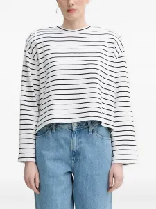 Полосатая толстовка с длинными рукавами Gestuz, белый