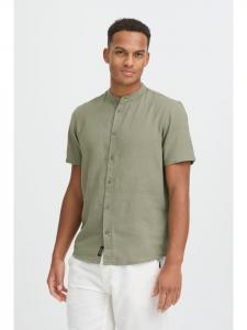 BLEND Льняная рубашка BHMLiam зеленого цвета