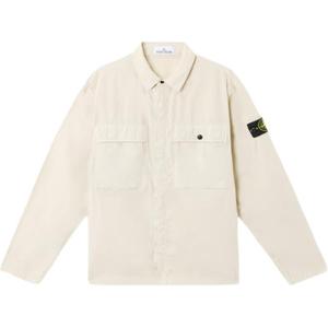 Рубашка Logo Patch Long Sleeved Overshirt STONE ISLAND, Sand