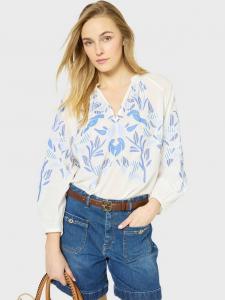 Utesa топ с цветочным принтом Gerard Darel, White/Blue