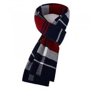 Шерстяной вязаный шарф мужской FAIRWHALE, голубой