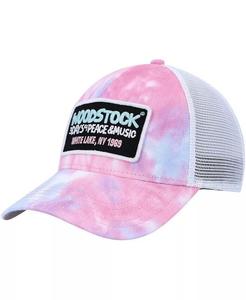 Мужская розовая, белая бейсболка Woodstock Valin Trucker Snapback American Needle