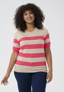 Футболка Kaffe Curve STRIPED, Rasberry Featherg Bold Stripe/Purple