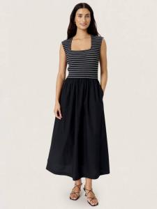 Платье Simone с полосатым лифом Soaked In Luxury, Black