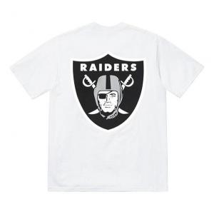 Футболка ss19 x nfl raiders 47 pocket tee crossover short sleeve white Supreme, белый
