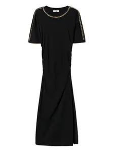 Платье миди со стразами Twinset, черный