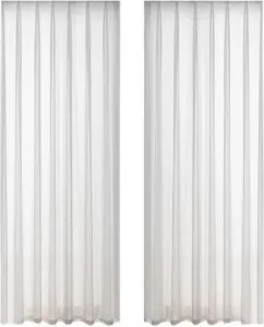 Шторы на люверсах, белые, прозрачные шторы, шторы для спальни, шторы для гостиной, шторы и портьеры на люверсах, оконные шторы, 140x240 см OKWISH